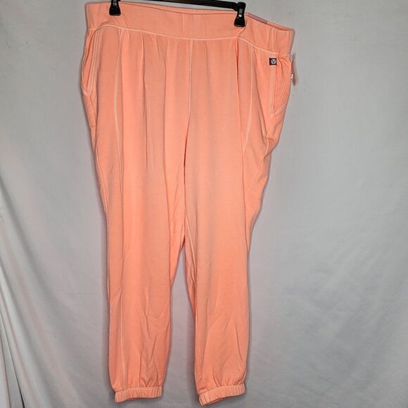 22W 24W Lane Bryant Orange Jogger Pant Sweatpants Pockets Livi Active Plussize - Picture 3 of 11